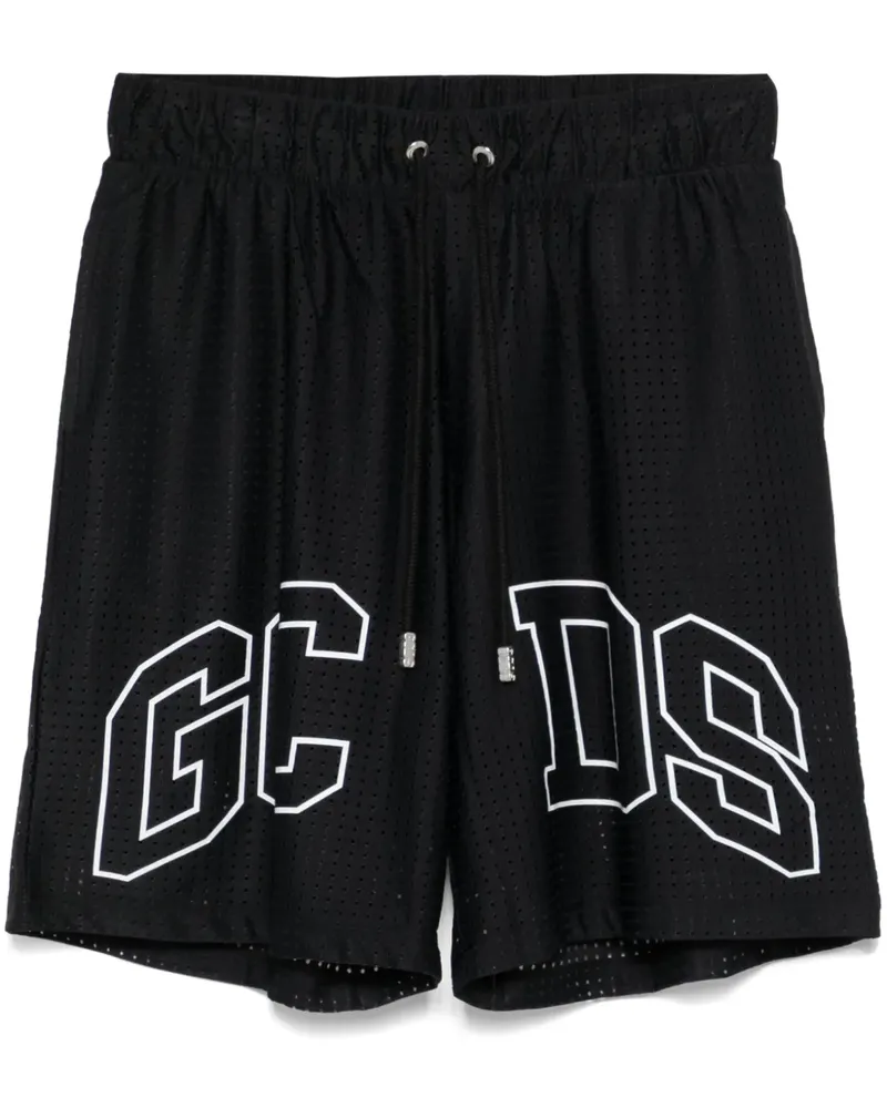 GCDS Shorts mit Logo - Schwarz Schwarz