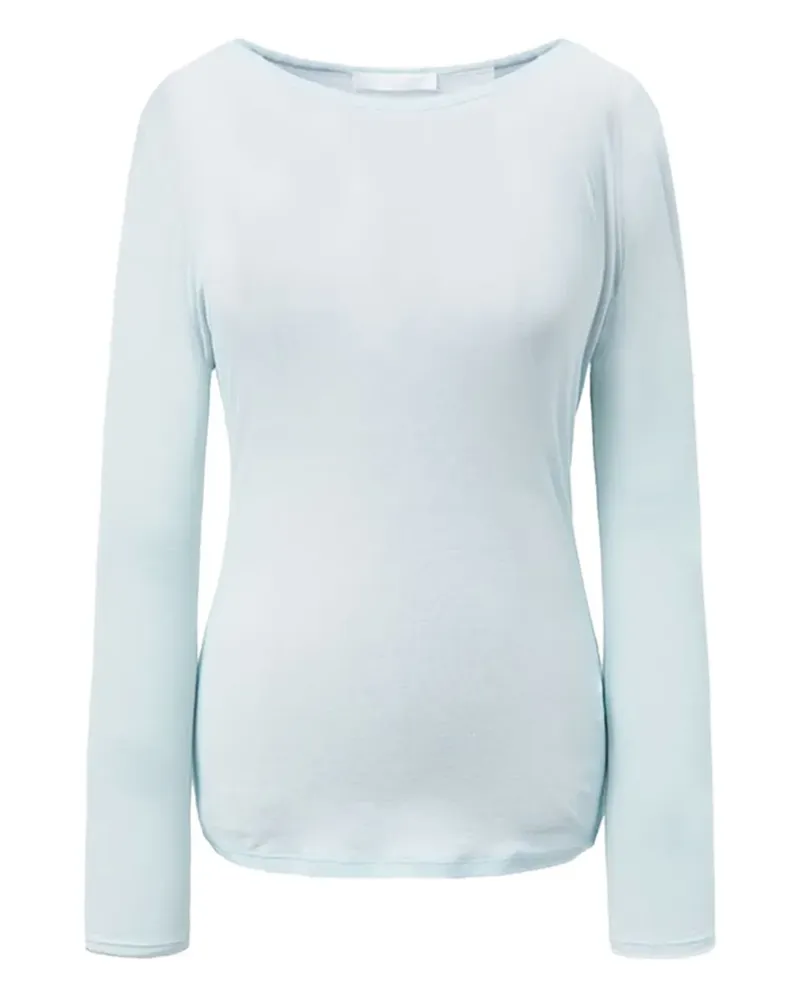 AMOMENTO Oberteil mit U-Boot-Ausschnitt - Blau Blau