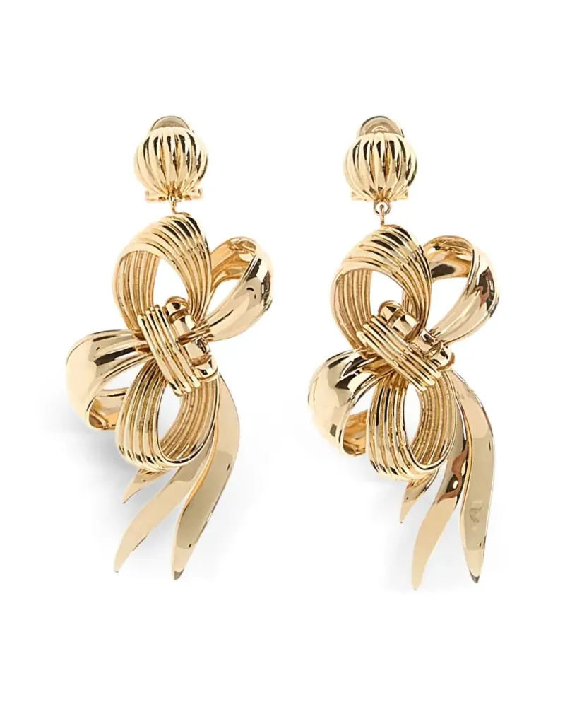 Miu Miu Ohrringe mit Schleifenform - Gold Gold