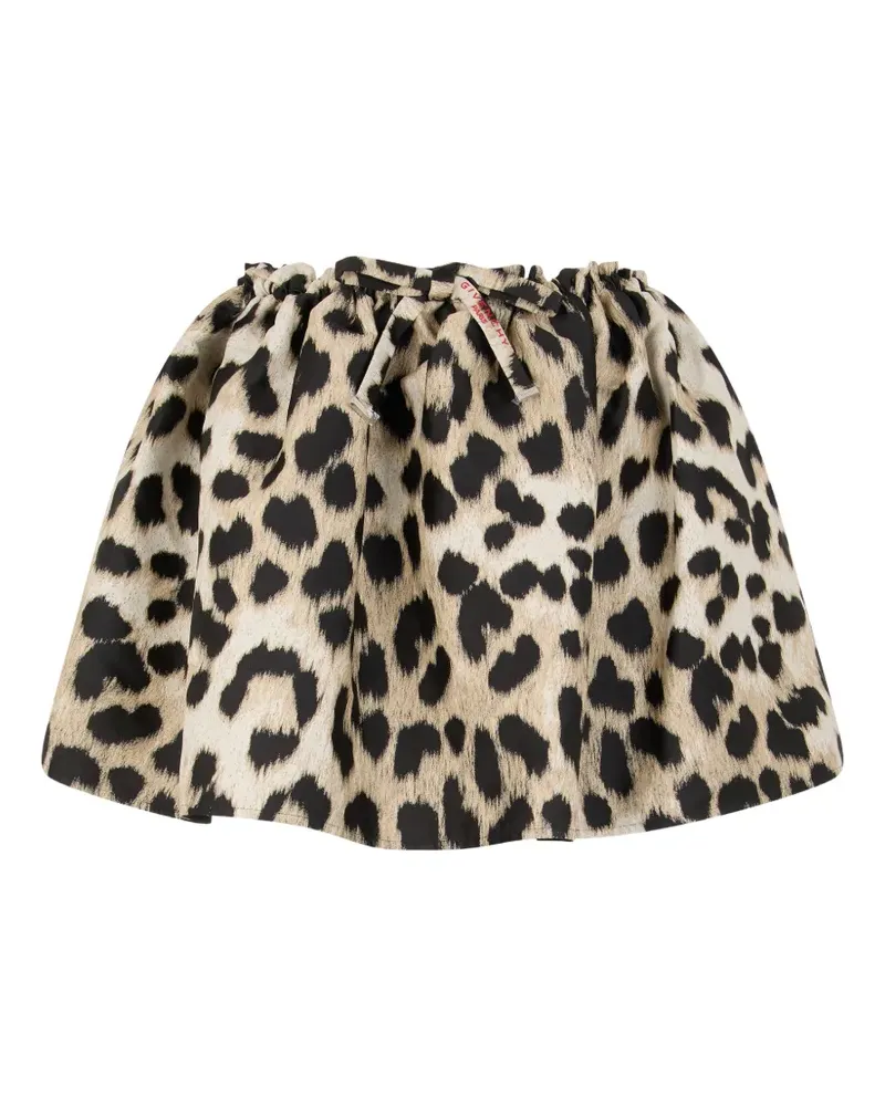 Givenchy mini pleated skirt in leopard jacquard - Nude Nude