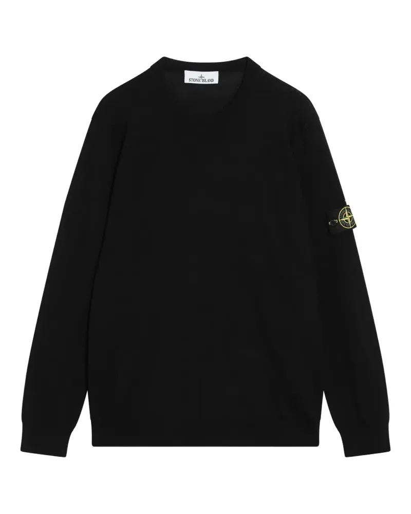 Stone Island logo-patch sweater - Schwarz Schwarz