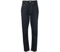 Halbhohe Tapered-Jeans - Blau