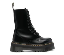 Schnürstiefel mit dicker Sohle - Schwarz
