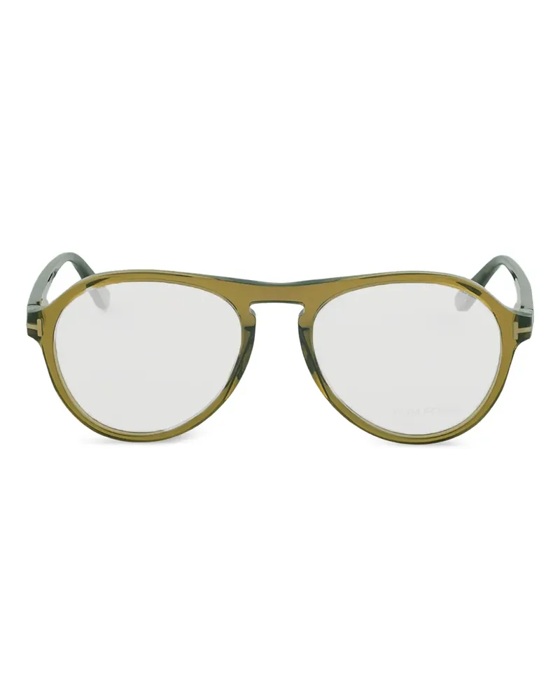 Tom Ford Pilotenbrille mit Vollrand-Gestell - Grün Grün