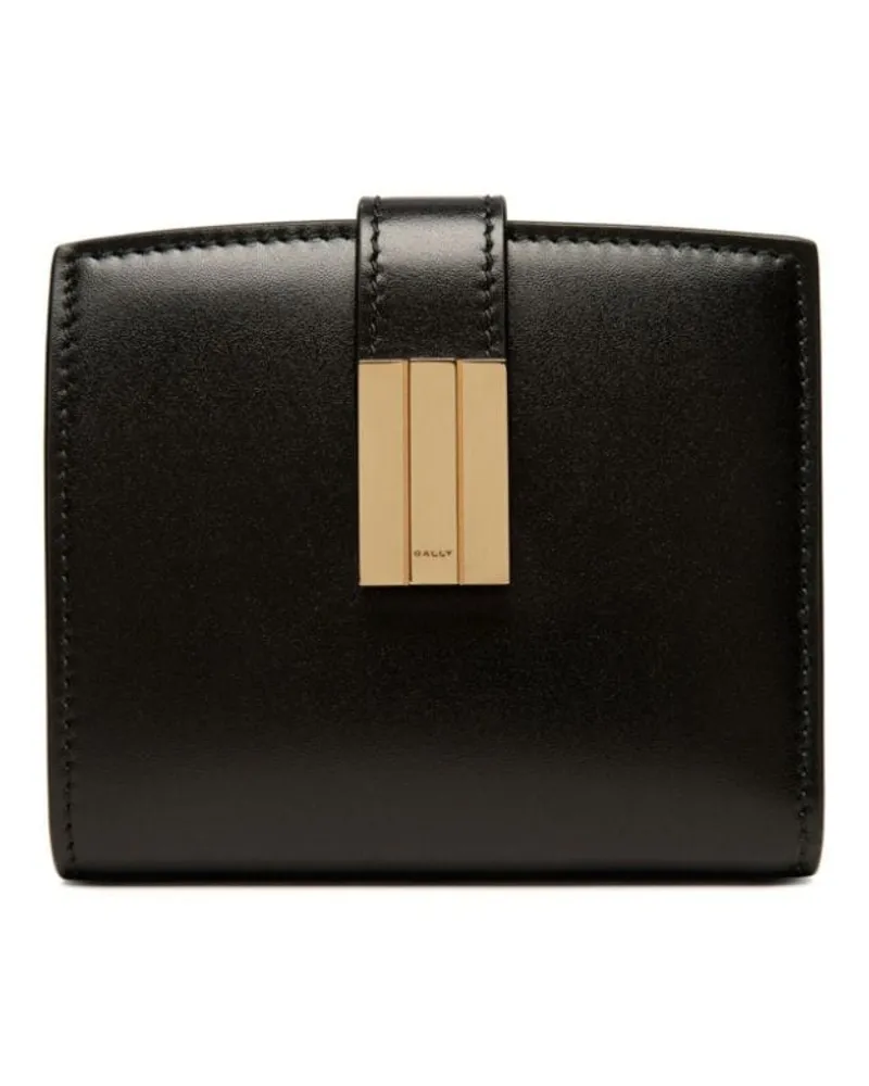 Bally Portemonnaie mit Logo-Schild - Schwarz Schwarz