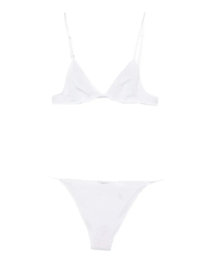 Oséree lace-pattern lingerie set (set of two) - Weiß Weiß