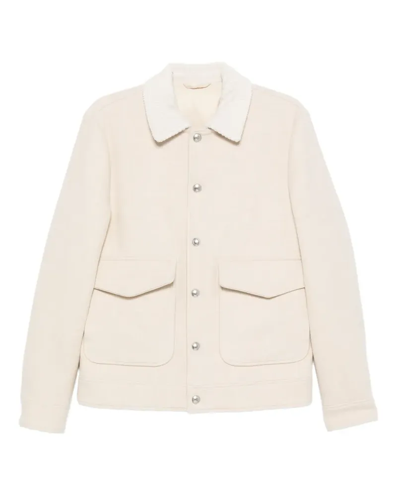 Eleventy Hemdjacke mit Cordkragen - Nude Nude