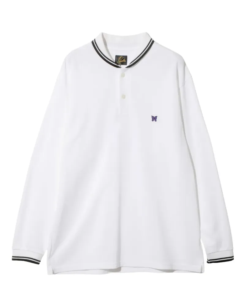 NEEDLES Poloshirt mit Logo - Weiß Weiß