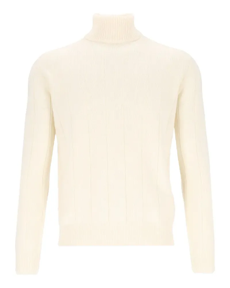 Al Duca D’Aosta 1902 Gerippter Rollkragenpullover - Weiß Weiß