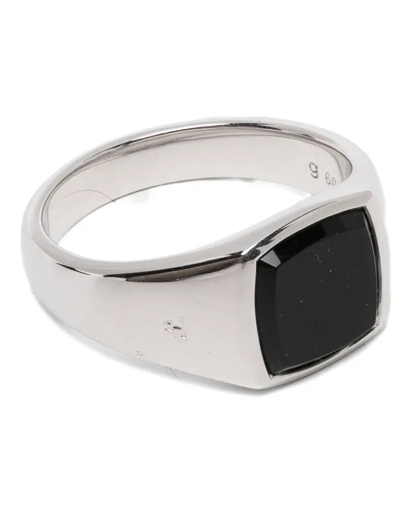 Tom Wood Kay Ring mit Onyx - Silber Silber
