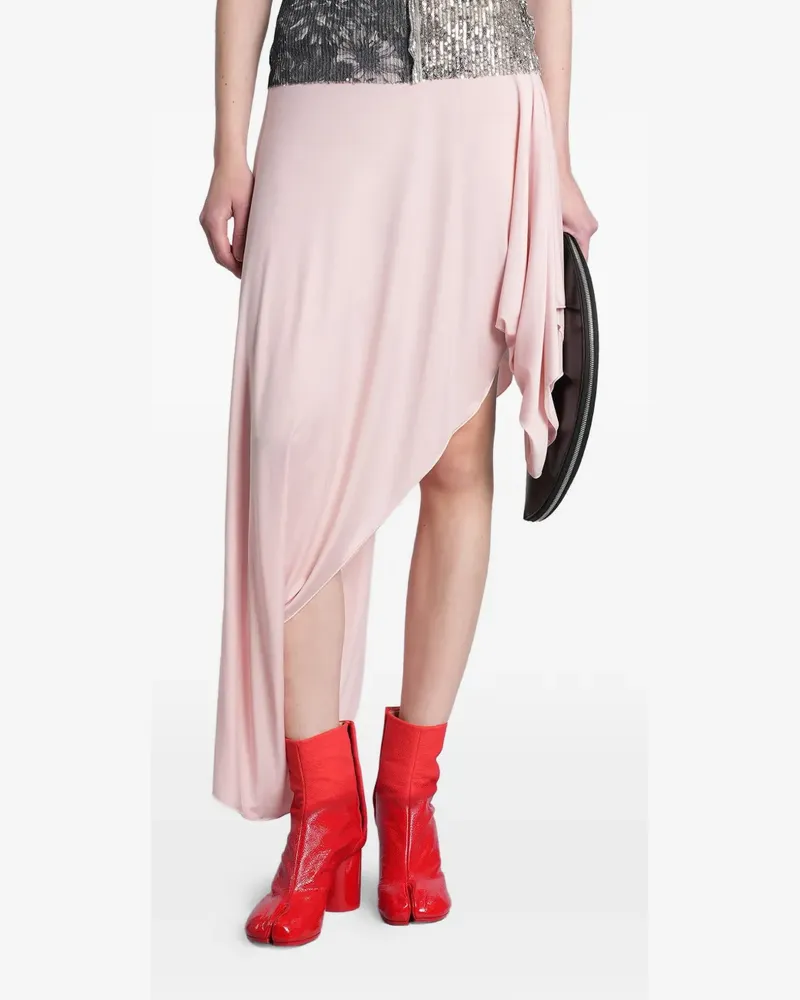 Maison Margiela draped asymmetric skirt - Rot Rot