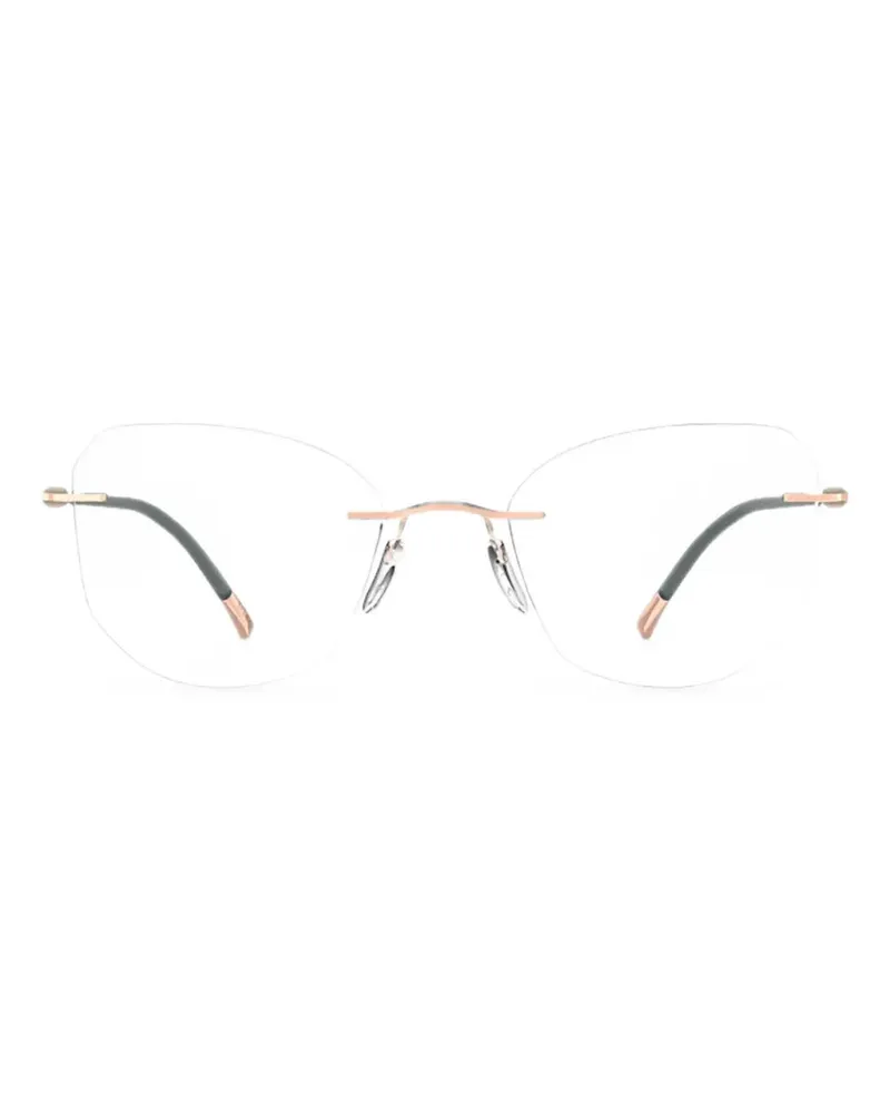 Silhouette rimless geometric-frame glasses - Gold Gold