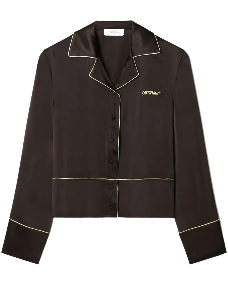 OFF-WHITE Pyjama-Oberteil aus Satin - Schwarz Schwarz