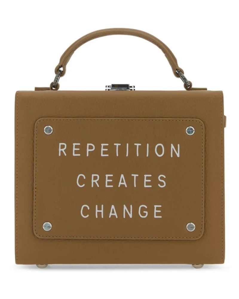 Meli Melo Handtasche mit Logo-Print - Braun Braun
