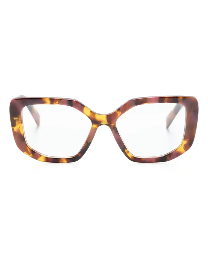 Prada Marmorierte Brille - Braun Braun