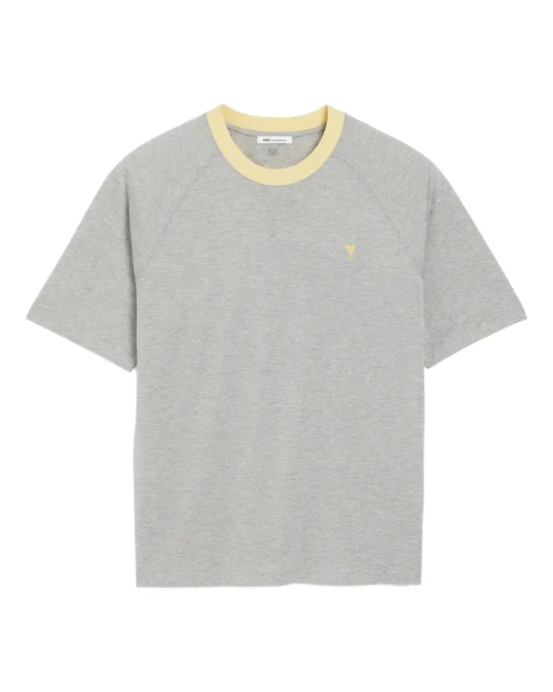 AMI Paris Ami De Coeur T-Shirt aus Baumwolle - Grau Grau