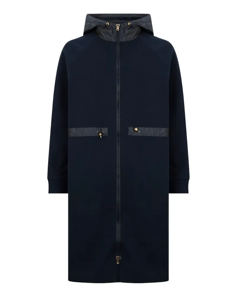 Herno hood zip-fatsening coat - Blau Blau