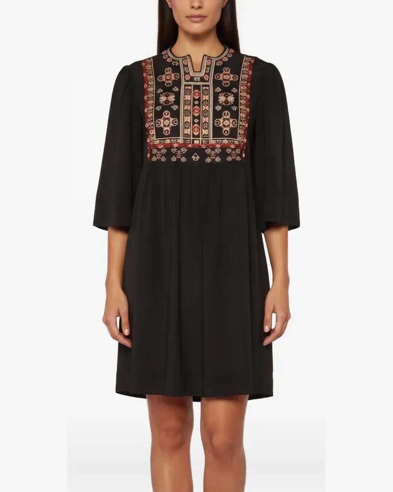 Isabel Marant Ren embroidered shift mini dress - Schwarz Schwarz