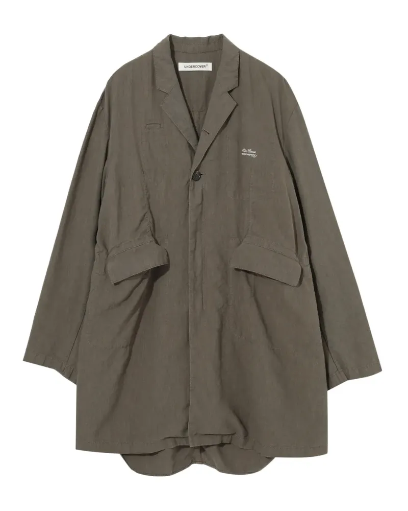 Undercover logo-print notched-lapel jacket - Grün Grün