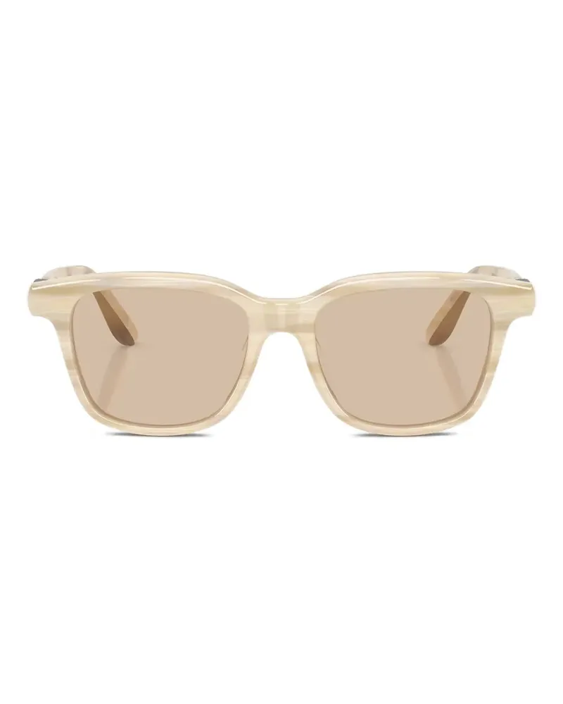 Brunello Cucinelli Sonnenbrille mit eckigem Gestell - Braun Braun