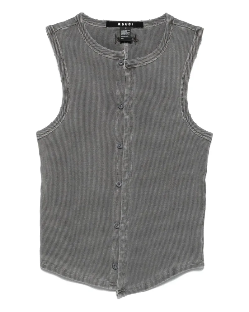 ksubi Gerippter Cardigan - Grau Grau
