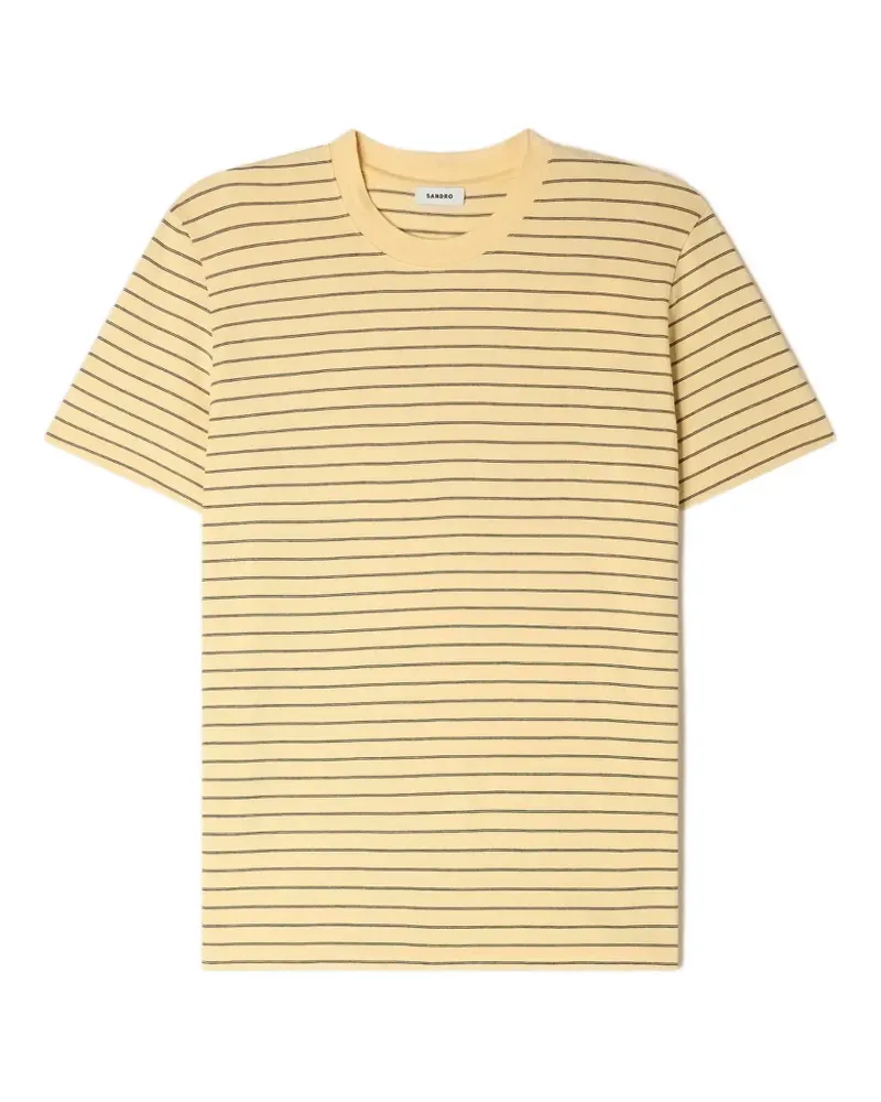Sandro Gestreiftes T-Shirt - Gelb Gelb
