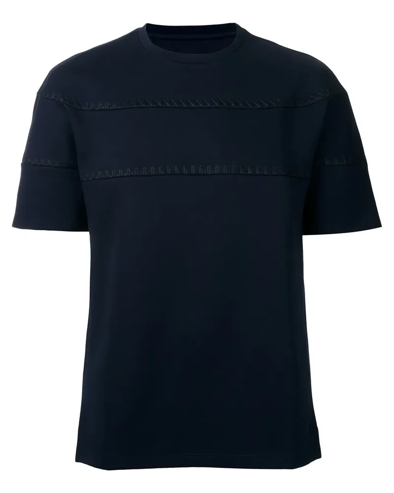 Wooyoungmi T-Shirt mit Ziernaht - Blau Blau