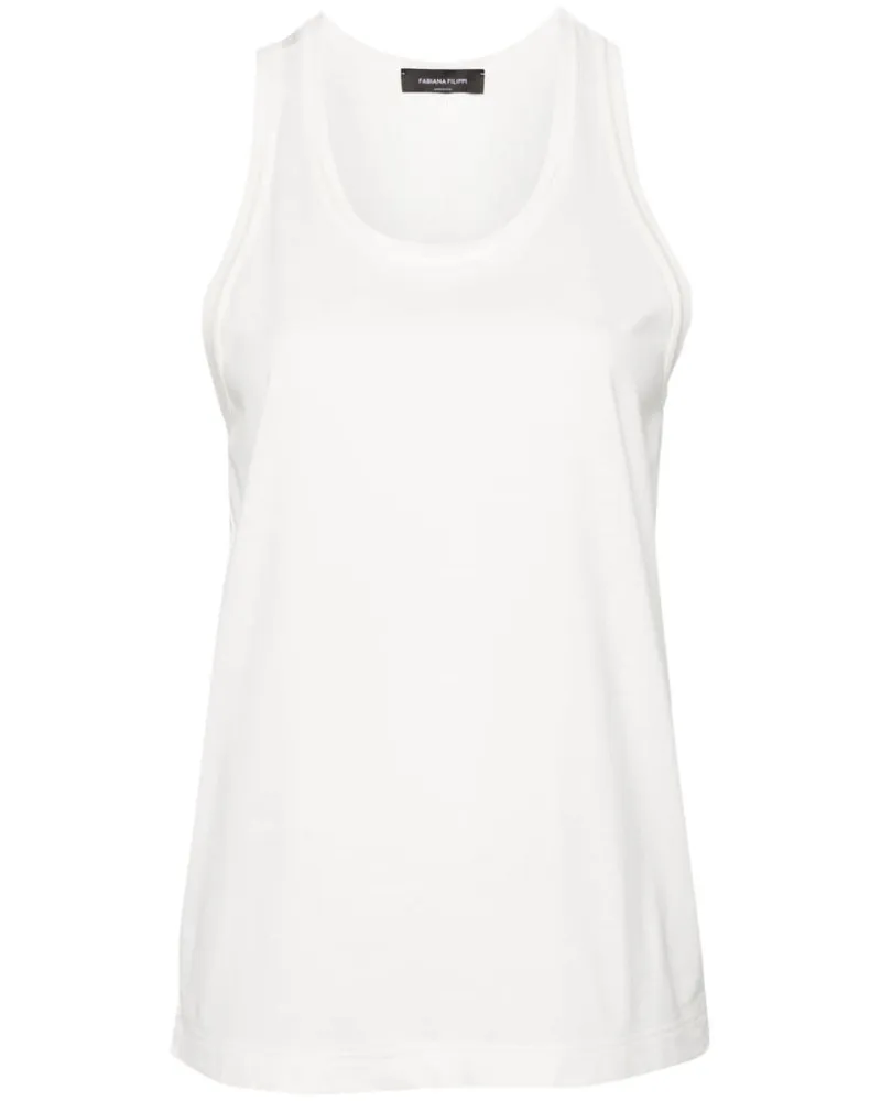 Fabiana Filippi Trägershirt mit Einsätzen - Weiß Weiß