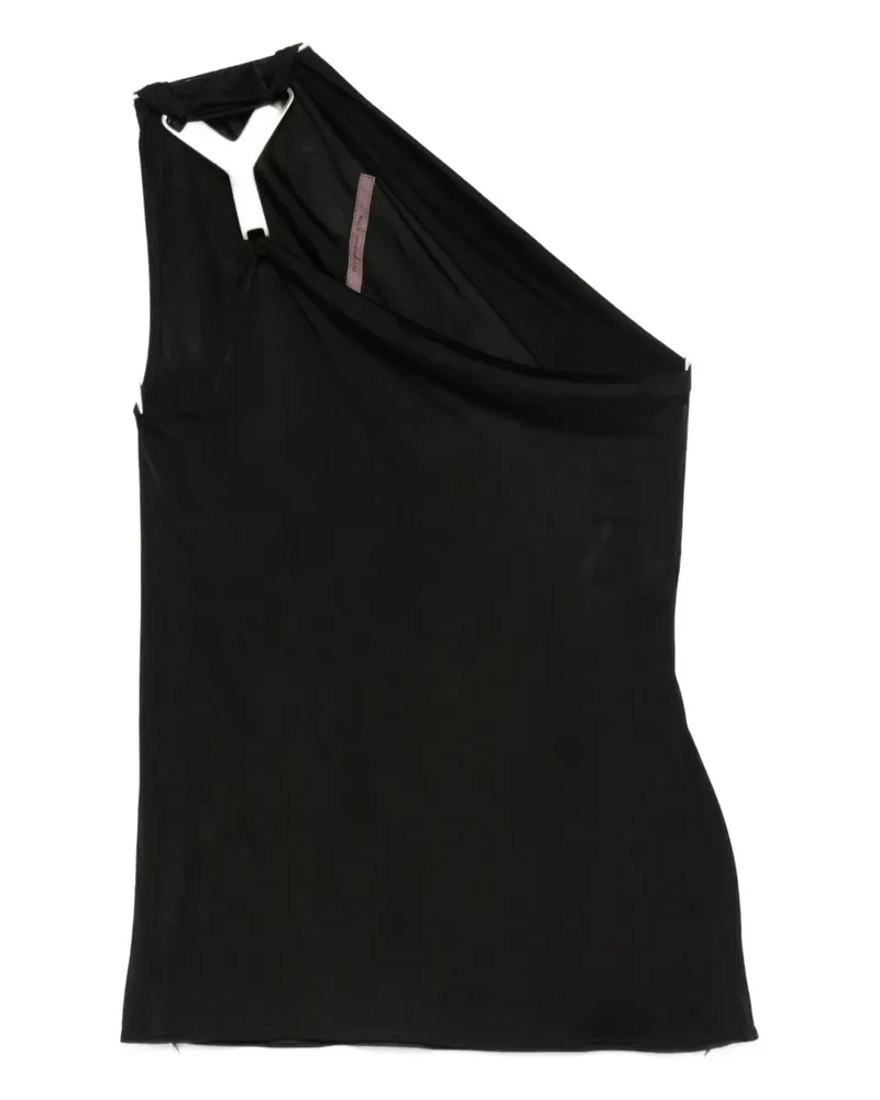 Rick Owens Lilies draped one-shoulder top - Schwarz Schwarz