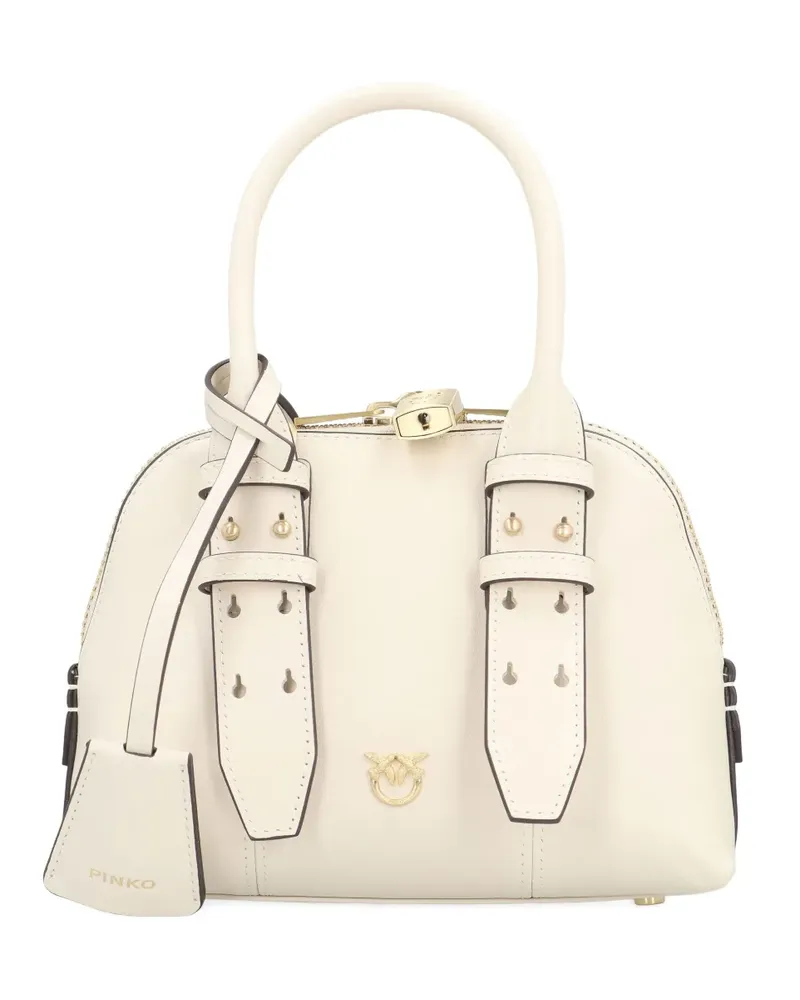 Pinko mini Escape leather bowling tote bag - Nude Nude