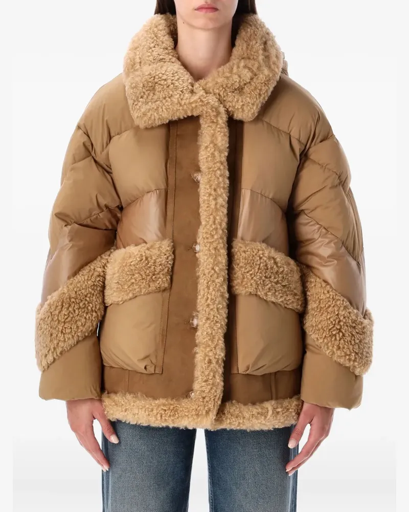 Urbancode Daunenjacke mit Einsätzen - Braun Braun