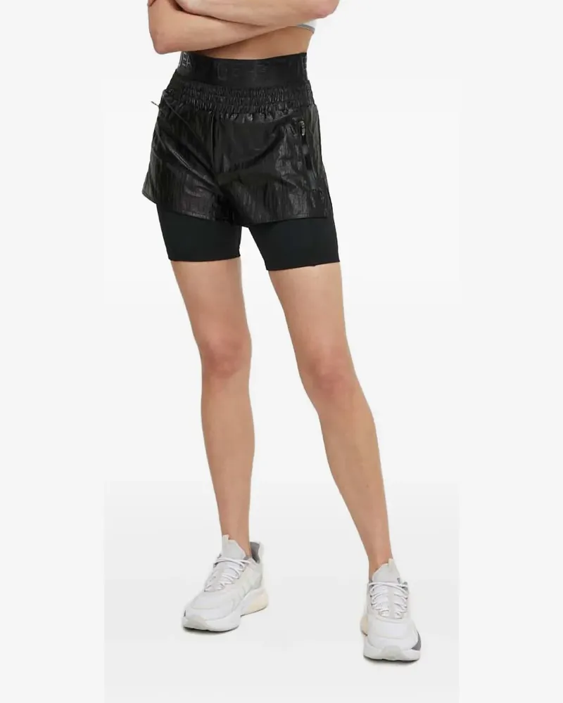 EA7 Shorts mit Logo-Bund - Schwarz Schwarz