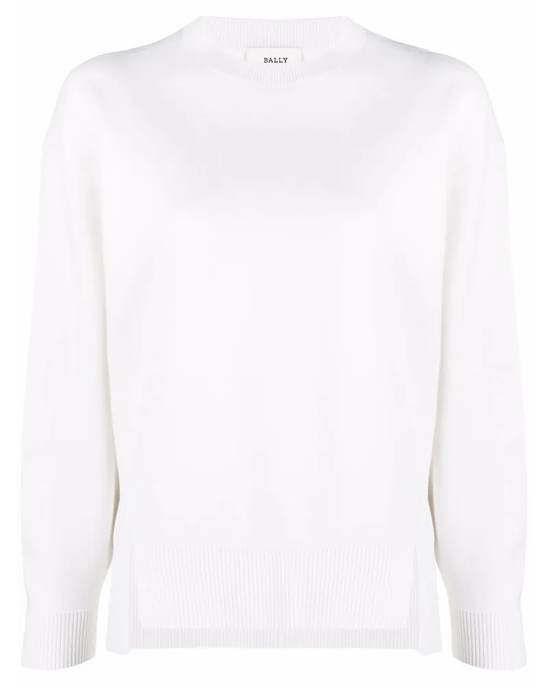 Bally Pullover mit Schlitz - Weiß Weiß
