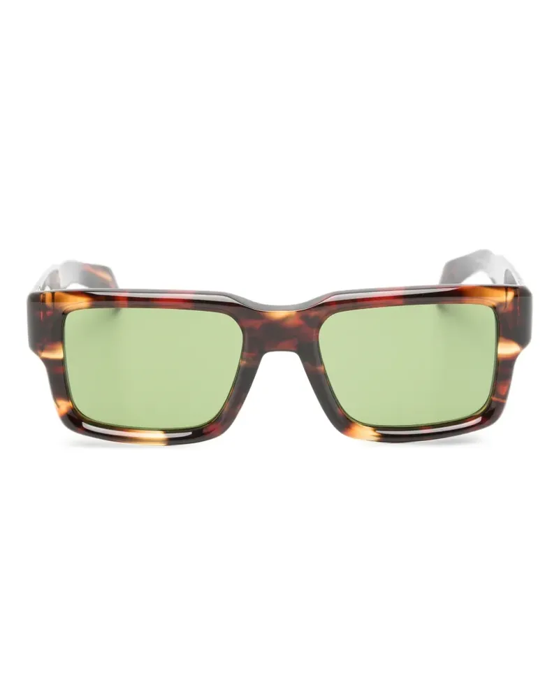 EYEWEAR by DAVID BECKHAM Eckige Sonnenbrille in Schildpattoptik - Braun Braun