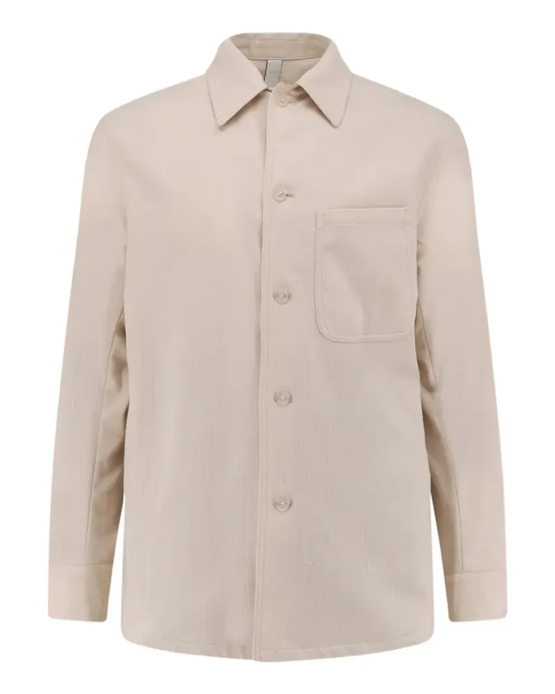 Hevò Bari patch-pocket shirt - Nude Nude