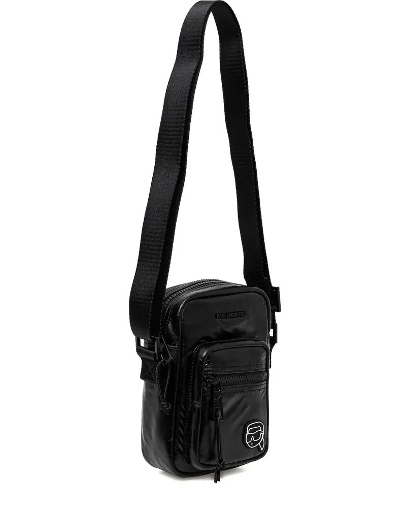 Karl Lagerfeld Kuriertasche mit Logo-Patch - Schwarz Schwarz