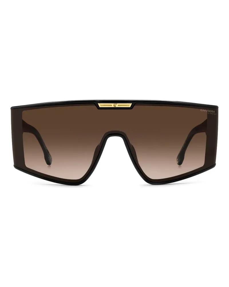 Carrera Sonnenbrille mit Shield-Gestell - Schwarz Schwarz