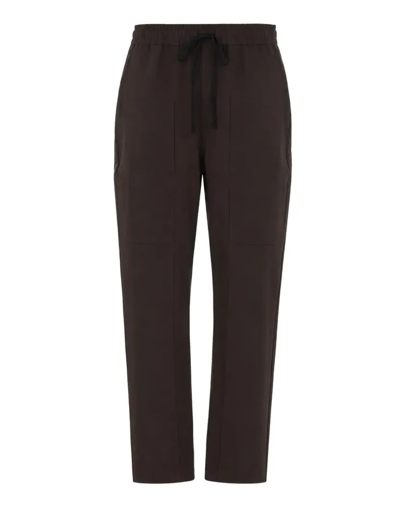 THOM KROM drawstring-waist panelled trousers - Braun Braun