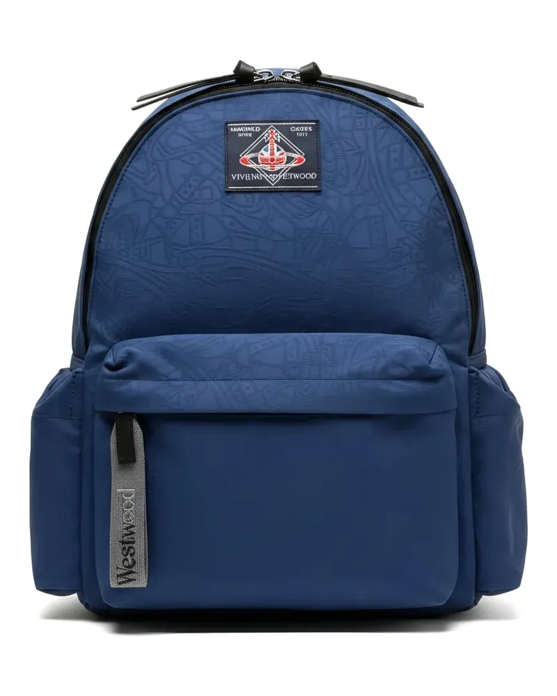 Vivienne Westwood Orb Rucksack aus Jacquard - Blau Blau