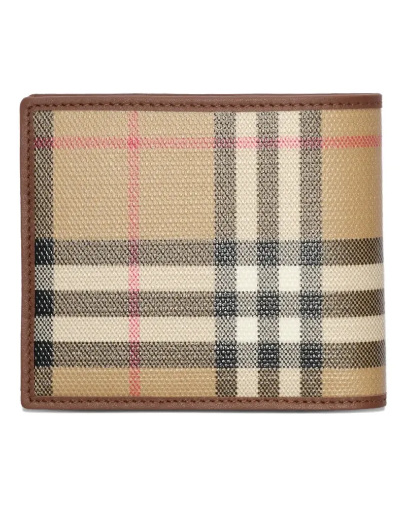 Burberry Check bi-fold wallet - Nude Nude