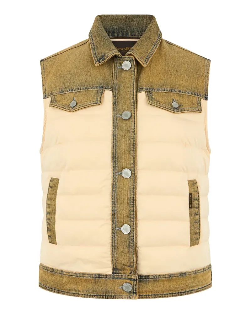 MOORER padded vest - Nude Nude