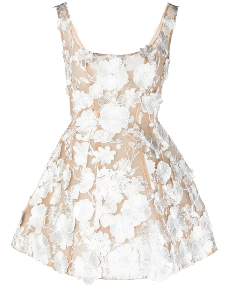BRONX AND BANCO Minikleid aus floraler Spitze - Weiß Weiß