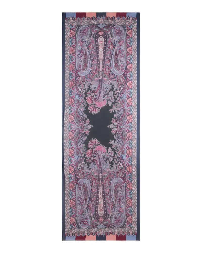 Etro Schal mit Paisley-Blumenmotiv - Violett Violett