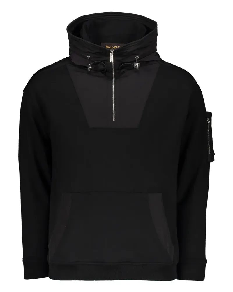 MOORER Hoodie aus Fleece - Schwarz Schwarz