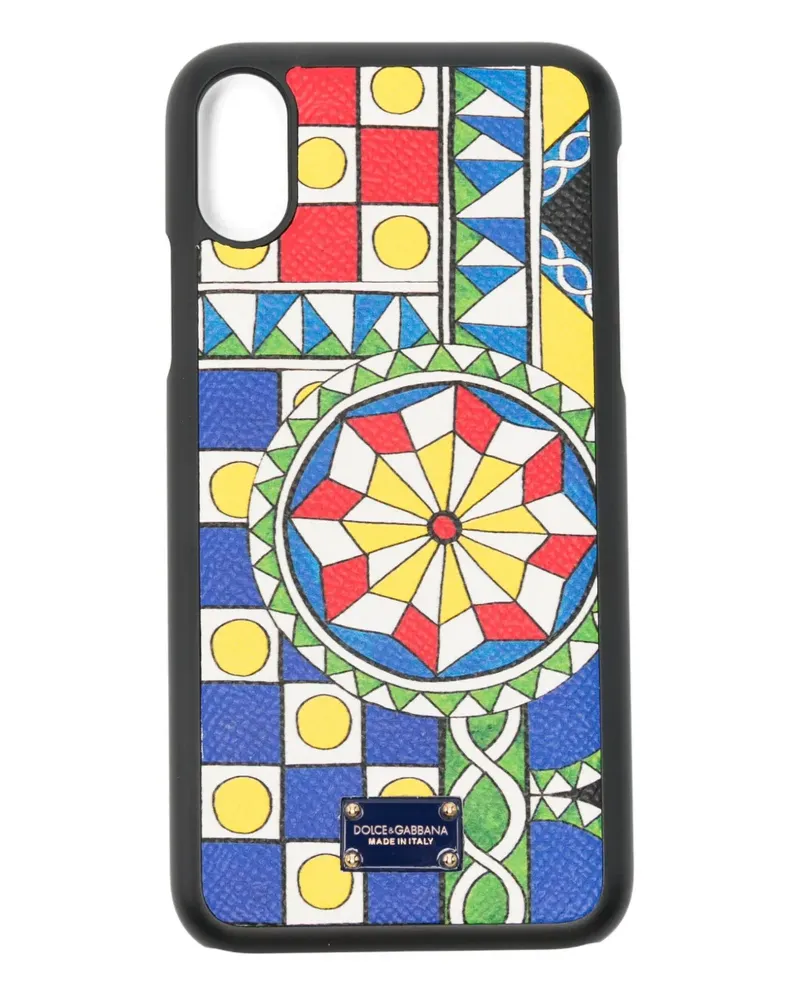 Dolce & Gabbana geometric-pattern phone case - Schwarz Schwarz