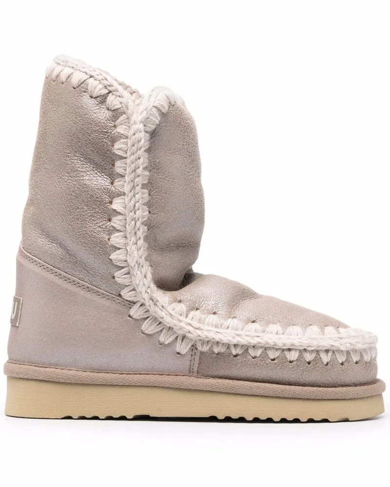 Mou Eskimo Stiefel im Metallic-Look - Nude Nude