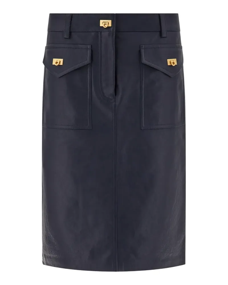 Ferragamo Hug Midirock aus Nappaleder - Blau Blau