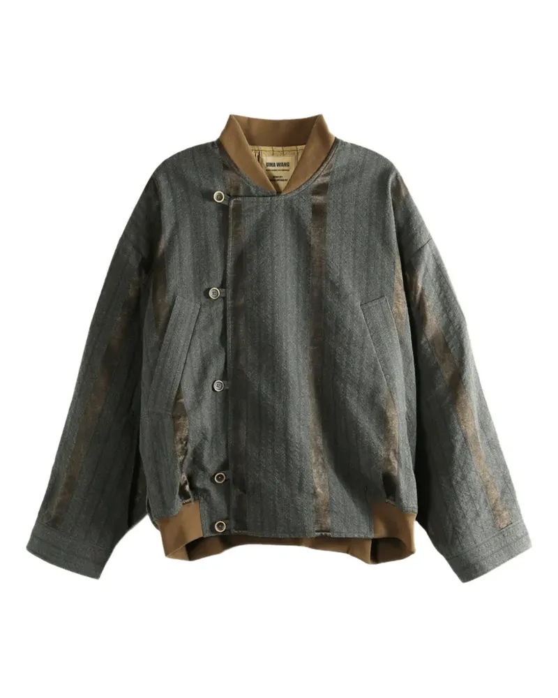 Uma Wang Jovan striped jacket - Grau Grau