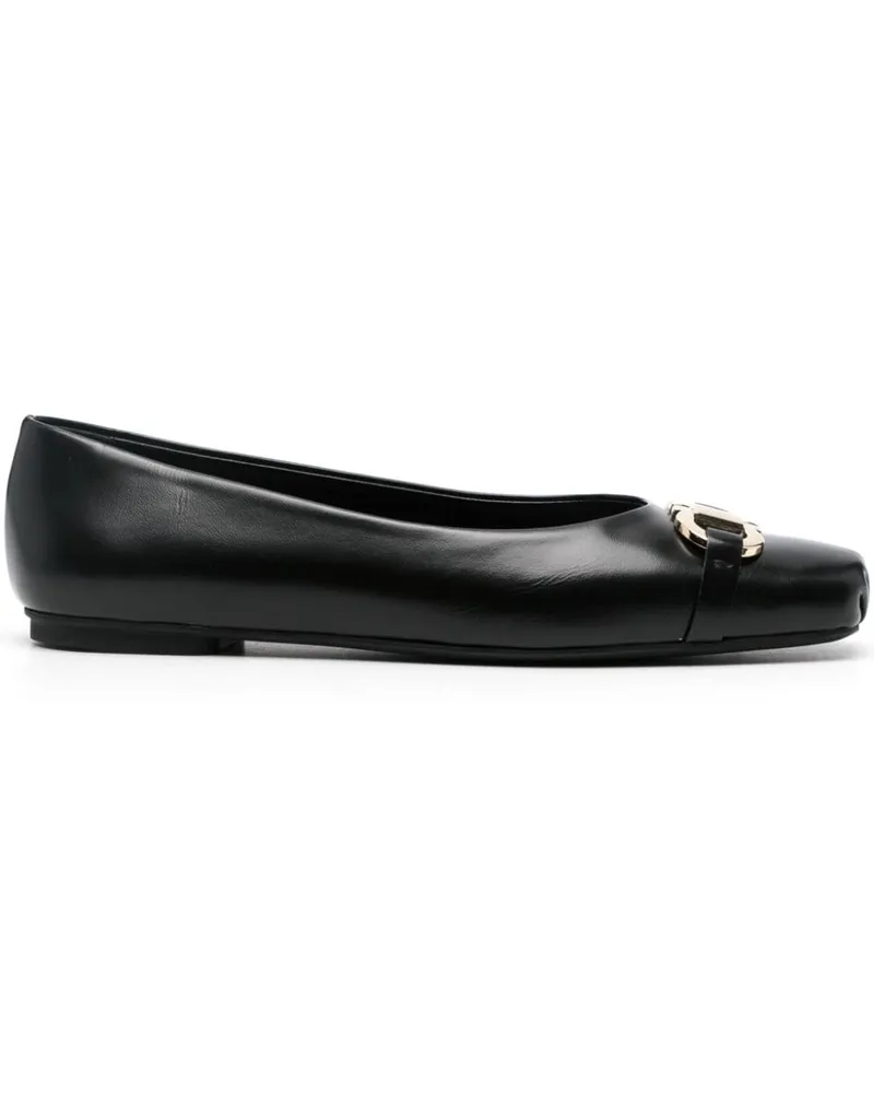 Ferragamo Ballerinas mit Gancini-Schnalle - Schwarz Schwarz