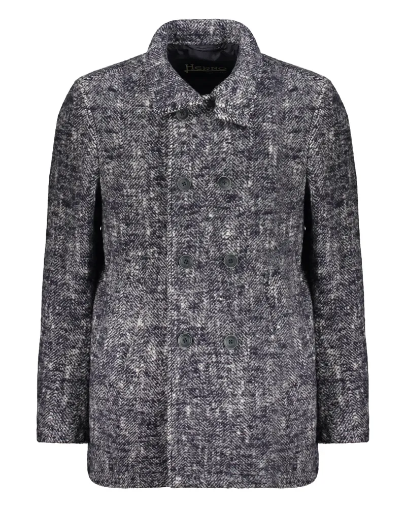 Herno Geknöpfter Mantel - Blau Blau